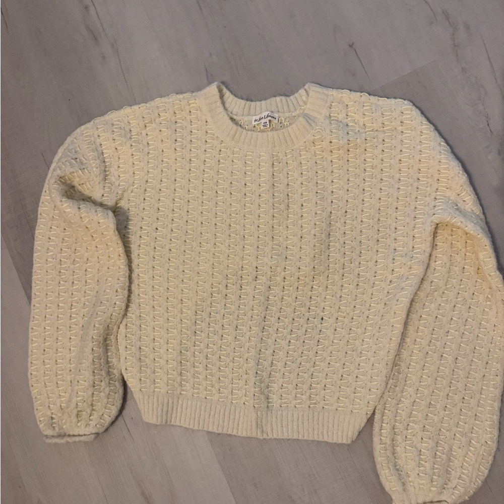 For Love And Lemons Pale Yellow Open Back‎ Sweater - Picture 3 of 7